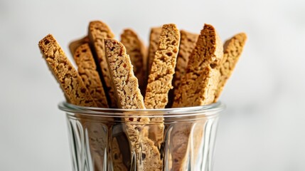 Canvas Print - A jar filled with brown cookies