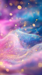 Canvas Print - vibrant abstract swirl of colors with shimmering accents.