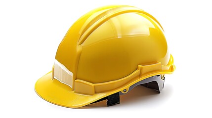 yellow hard hat isolated on white background