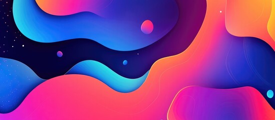 Poster - Vibrant abstract background design featuring dynamic shapes and colors creating an energetic and modern visual experience