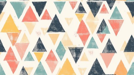 Poster - Seamless geometric pattern with a simple print and repeating texture