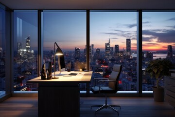 Canvas Print - Modern office city architecture cityscape.