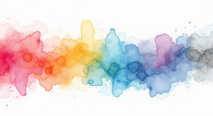 Poster - abstract watercolor background with watercolor splashes