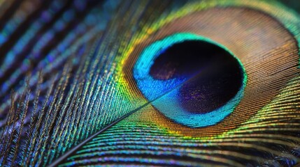 Close Up of Peacock Feather.