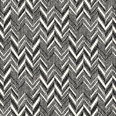 Sticker - Monochrome Grain Striped Herringbone Pattern