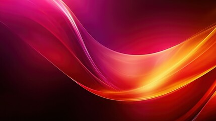 Wall Mural - vibrant abstract background with flowing waves in shades of purple and orange, creating a dynamic vi