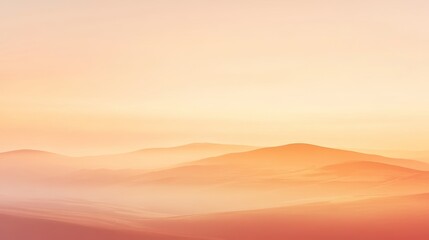 Poster - Golden desert landscape with soft sand dunes