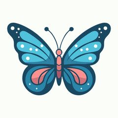 beautiful butterfly wild animal vector illustration template design