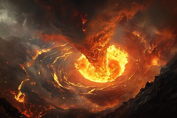 Wall Mural - Fiery Vortex