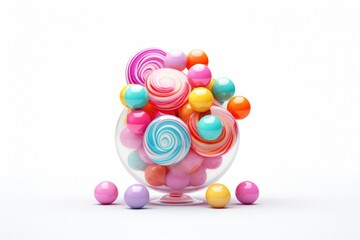 Canvas Print - Candy confectionery lollipop food.