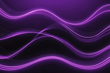 Wall Mural - abstract flowing neon wave purple background