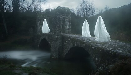 Wall Mural - bridge over the river