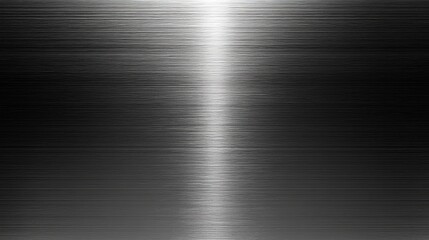 Wall Mural - A smooth gradient of silver and black, resembling brushed metal, ideal for backgrounds or design elements.