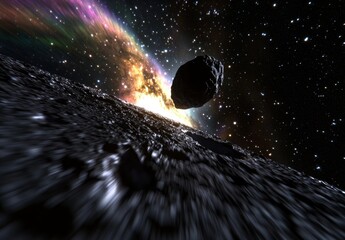 Wall Mural - glowing galaxies, nebulae, and dust clouds in space