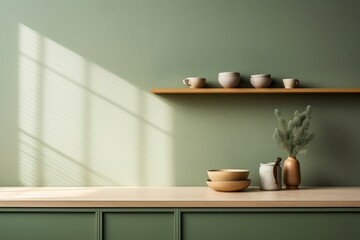 Wall Mural - Furniture sideboard kitchen window.  Image by rawpixel.