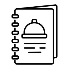 Poster - Menu card icon in line style 