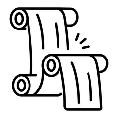 Sticker - An outline icon of printing rolls 