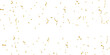 © Ahmad Araf - Abstract doted and confetti golden glitter and zigzag ribbon particles splatter on transparent background. Luxury golden glitter confetti that floats down falling bokeh celebration background.