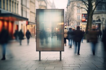 Canvas Print - Walking street city outdoors.