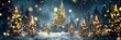 © YURIMA - Experience the magic of a winter wonderland with a snowcovered castle adorned with twinkling Christmas lights for a festive and enchanting holiday season filled with charm and beauty