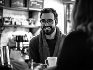 Poster - Man with Coffee