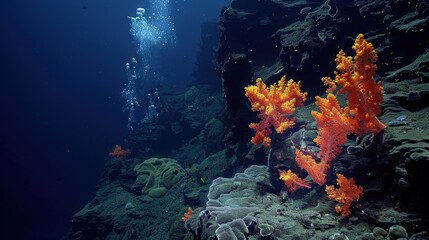 Canvas Print - Understanding oceanic phenomena, such as bioluminescence and deep-sea hydrothermal vents, reveals the ocean's remarkable adaptability and diversity.