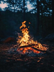 Wall Mural - Forest Campfire