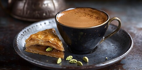 Wall Mural - Turkish Coffee and Baklava