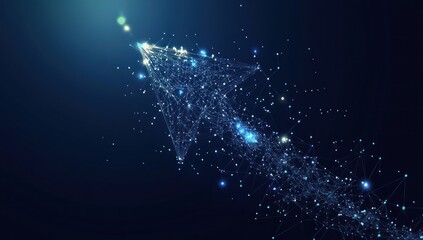 Wall Mural - abstract arrow with network concept