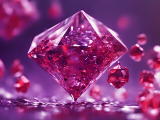 Poster - pinker Diamant 