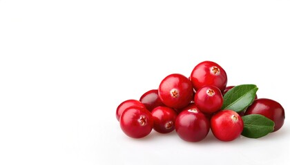 Cranberry or cranberries - Vaccinium oxycoccos or V. macrocarpon - popular side dish of red fruit cooked and prepared on Thanksgiving in North America. Isolated on white background