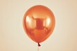© Vlad - Orange Foil Balloon. Childhood Alphabet Concept Design with Glistering Glossy Finish