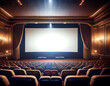 © fotoluigi868 - Cinema screen interior – A digitally created cinema interior with a white screen, symbolizi_1(78)