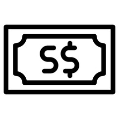 Sticker - Singapore dollar, banknote, country, money, cash Icon