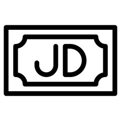 Sticker - Jordanian dinar, banknote, country, money, cash Icon