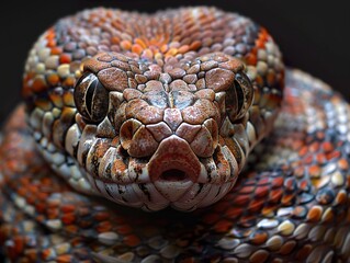 Wall Mural - Close-Up Portrait of a Snake's Head