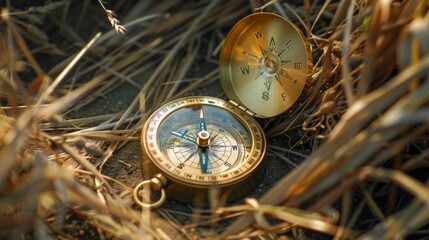 an antique compass for north, ‘s’ for south and ‘w’ found in the grass. probably upside down. the sc