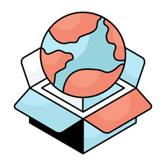 Sticker - A perfect design icon of global delivery