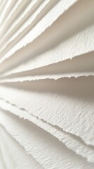 Wall Mural - Close-up of layered textured paper in