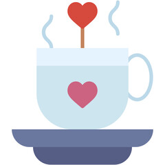 Wall Mural - tea, cup, heart , love and romance, miscellaneous, valentines day, valentine Icon