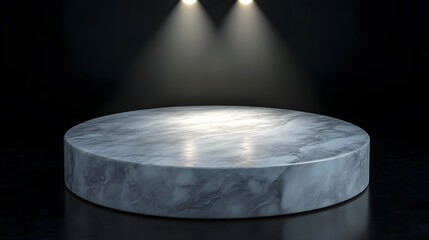 Wall Mural - Marble Pedestal with Spotlights