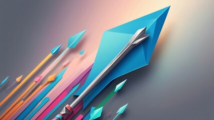 Colorful Abstract Arrow Design for Modern Use