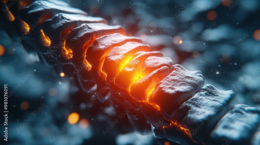 Horizontal 3D render showcasing the sharp stabbing pains of a pinched ...