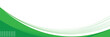 © firman - Green banner background. Green abstract header with rounded lines for web banner or poster. Vector illustration.