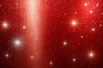 Canvas Print - red glitter background with white stars and subtle texture