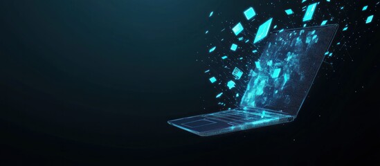 Wall Mural - Abstract Digital Laptop Concept