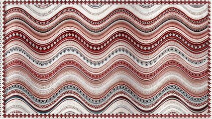 Abstract wavy red and white pattern background for design and decoration with copy space