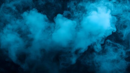 Sticker - Abstract Blue Smoke Background Texture