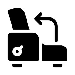 Canvas Print - Recliner glyph icon