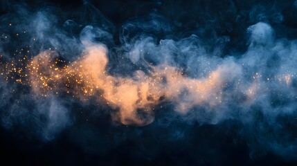 Sticker - Abstract Smoke and Sparkles Background